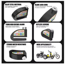 Candado antirrobo “press lock” Moto, Bici Alarma c/sensor movimiento+Funda 6mm S8305