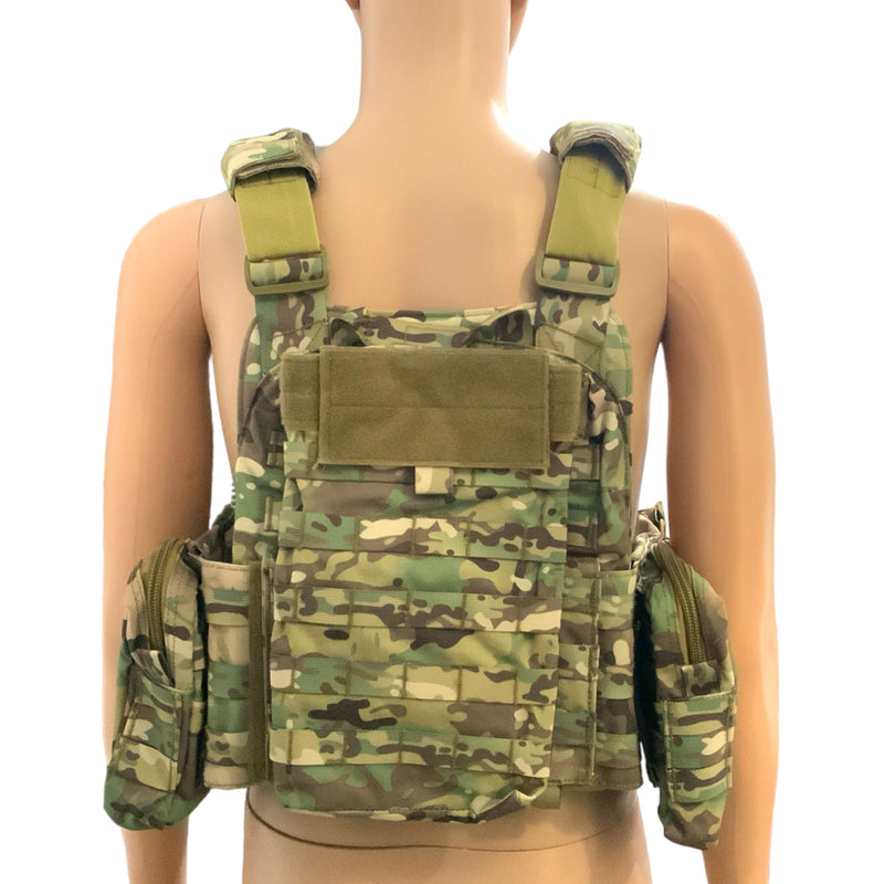 Chaleco con porta cargadores sistema molle MATERIAL REFORZADO PESADO SN124