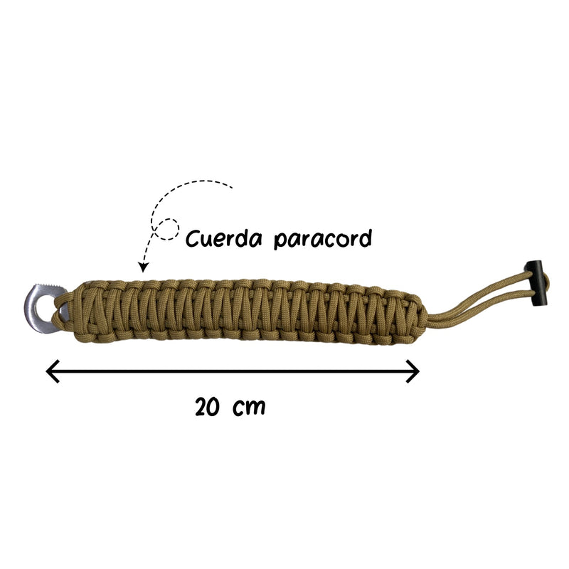 Pulsera supervivencia: Brujula, corta soga, cuerda paracord MARCA: EASTWEST SN176