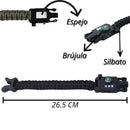 Pulsera Emergencia: Láser,Lampara (Fijo-SOS),Silbato,Espejo MARCA: EASTWEST SN177
