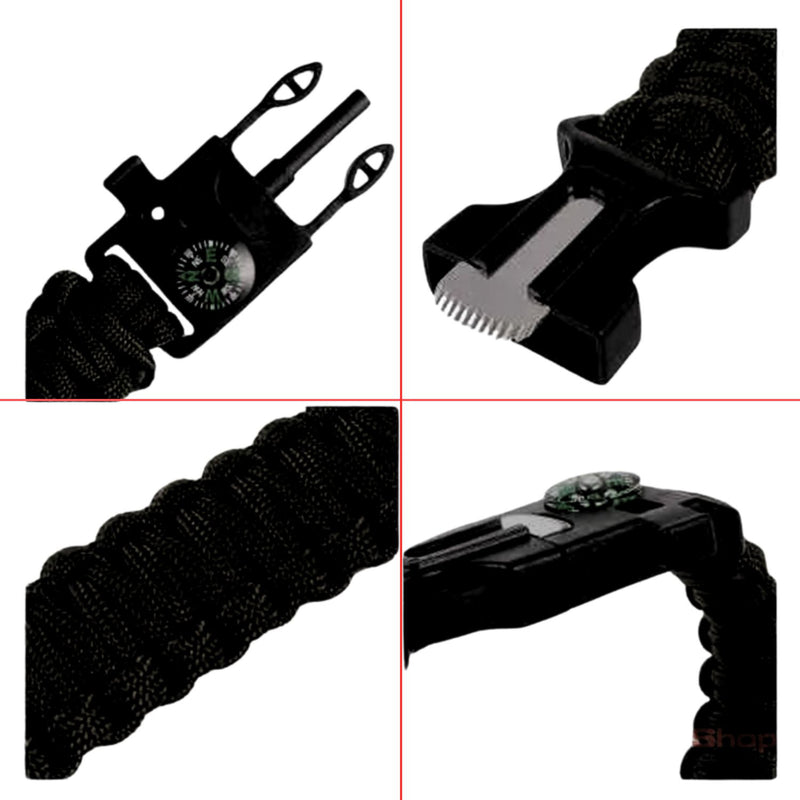 Pulsera Cuerda Paracord, Pedernal, Navaja, Brujula MARCA: EASTWEST SN180