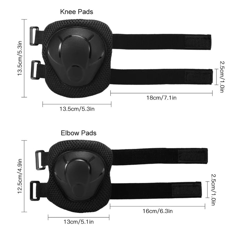 6 en 1 Niños Coderas Rodilleras Muñequeras Patinaje Skate Deportes SN218