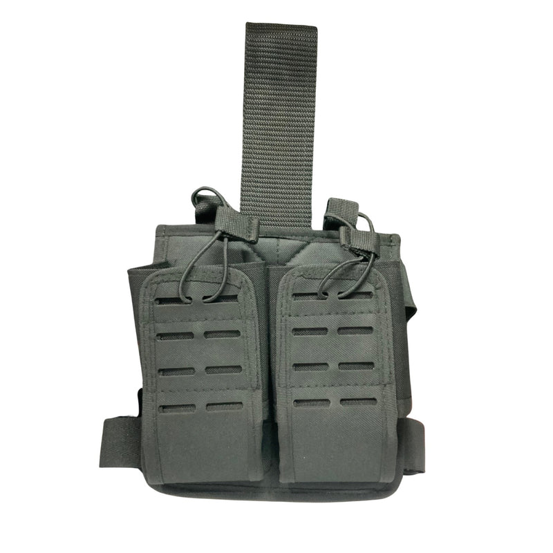 Piernera táctica Doble porta cargador corte laser M4 5.56mm SN226