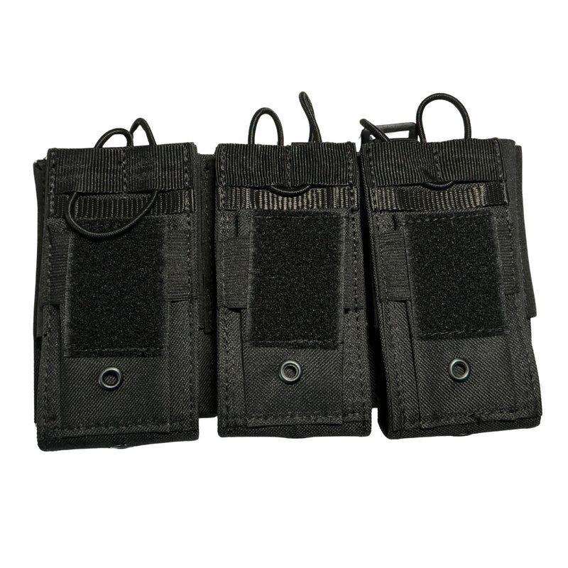 3 Porta Cargadores R, 3 cortos, Sistema MOLLE Modular Ajustable SN232