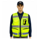 Chaleco Policía de Tránsito Reflectante Alta Visibilidad Multibolsas SN286