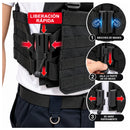 Chaleco Táctico liberacion rapida Broches Magnéticos Molle interior Acolchado SN289
