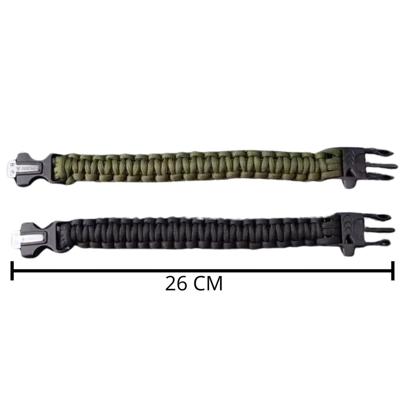 Pulsera de Supervivencia Pedernal, corta soga, silbato MARCA: EASTWEST SN179