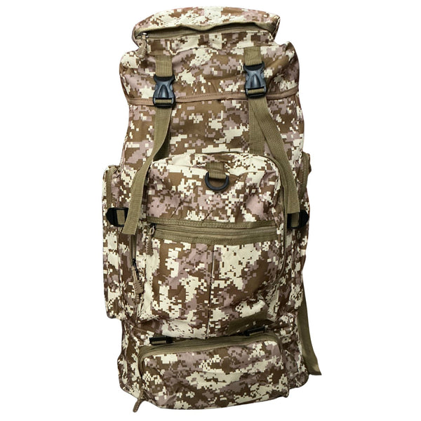 Mochila Saco Soporte metalico 75 lts Impermeable Camping 7 compatimientos SN208