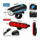 KIT luces LED Bocina potente Luz blanca 3 modos, roja 7 modos Bicicleta,patin T7588-5