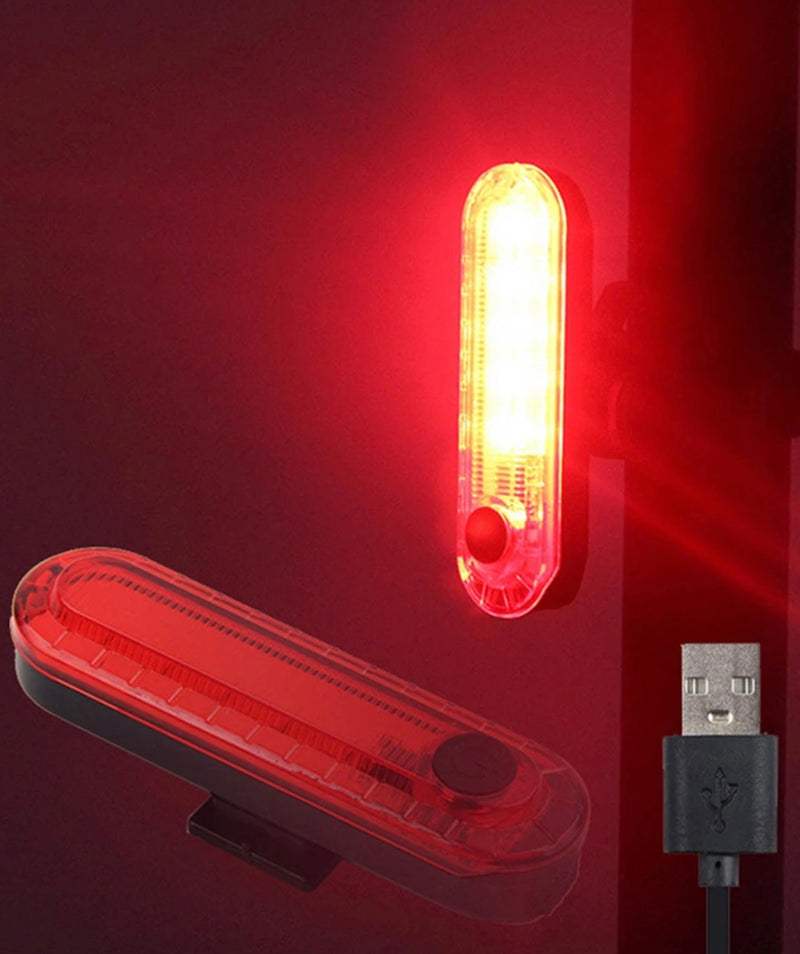 Luz roja trasera para bicicleta USB T056