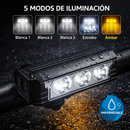 Lampara BICI 1200 Lúmenes 5 Modos Blanca 3 Niveles Estrobo /Ámbar impermeable TC3025