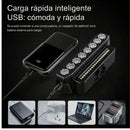 Luz Delantera LED Bici + Bocina 130dB Recargable-C 6 Modos TC3027