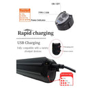 Barra LED 4 pasos USB-C Impermeable Indicador Batería Azul 25-100% TC3038