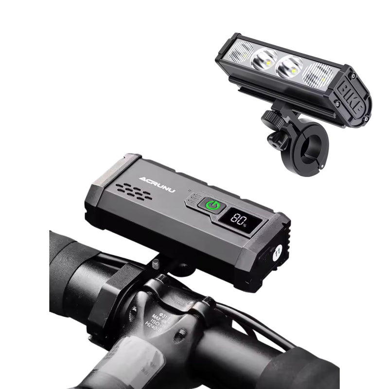 Lámpara LED Bici MOTO Display Digital de Batería Soporte Ajustable USB-C TC3107