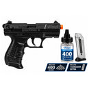 Pistola de Resorte Air Soft WALTHER P22 (Negra) 260 fps Kit 400 balines + Cargador UX001