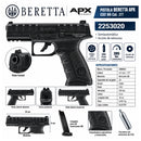 Pistola BERETTA APX "blowback" Negra CO2 BB Cal. .177 395 fps UX3020