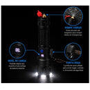 Lampara Emergencia LED  3 modos Rompe Vidrios, Corta Cinturón  Pantalla Digital VOG155