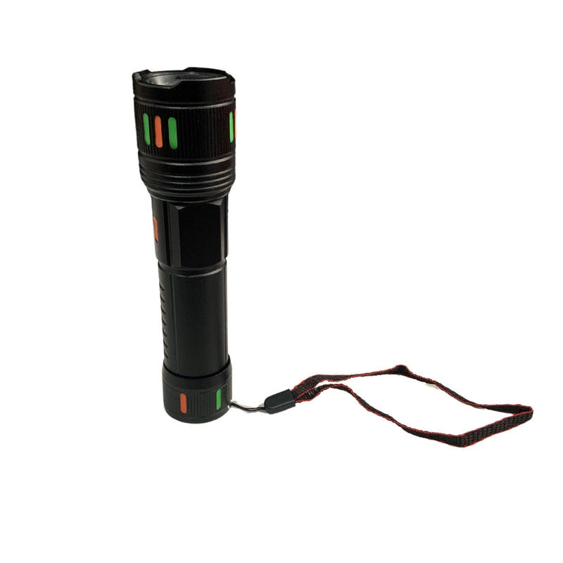 Linterna led T180, Nivel de carga digital, 3 pasos, zoom, usb WL16