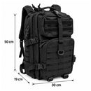 Mochila 34L Impermeable Sistema Molle Respaldo + Tirantes Acolchados 4 Compartimentos YB19