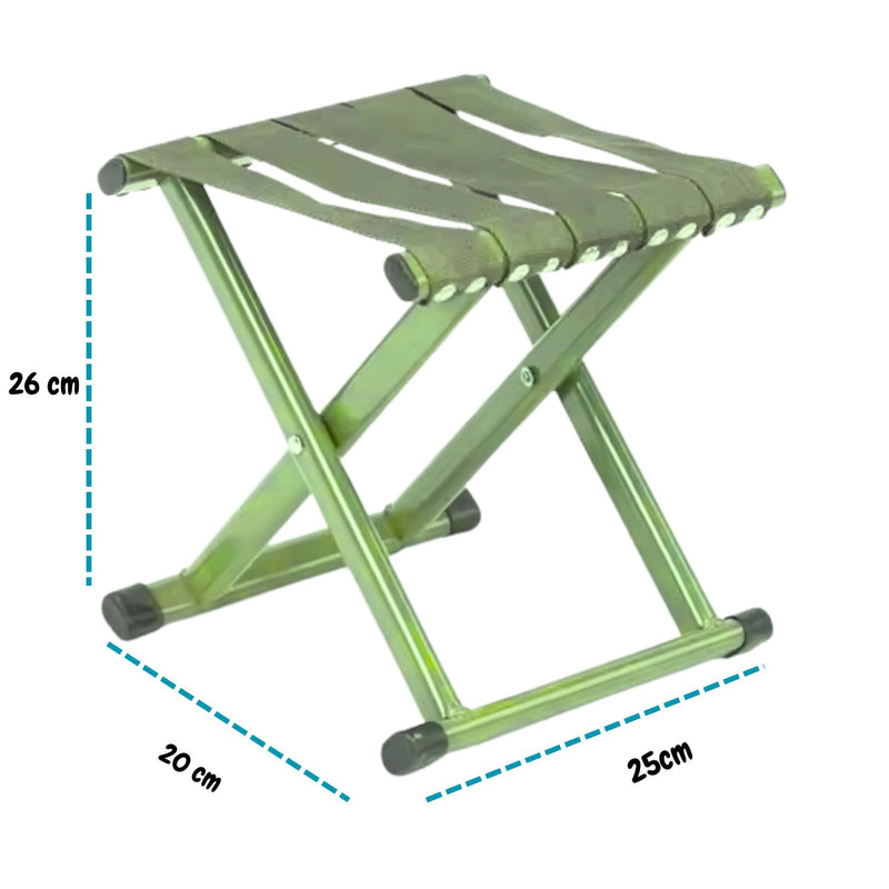 Banquito Plegable Militar Verde – Compacto y Resistente ZDY021