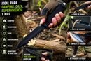 Cuchillo Táctico Supervivencia 2 en 1 Puñal Auxiliar y Funda 1278A-A