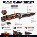 Navaja Premium diseño "Filigrana" Clip Point  Mango Tipo Madera bloqueo seguro Tipo COLUMBIA JF936