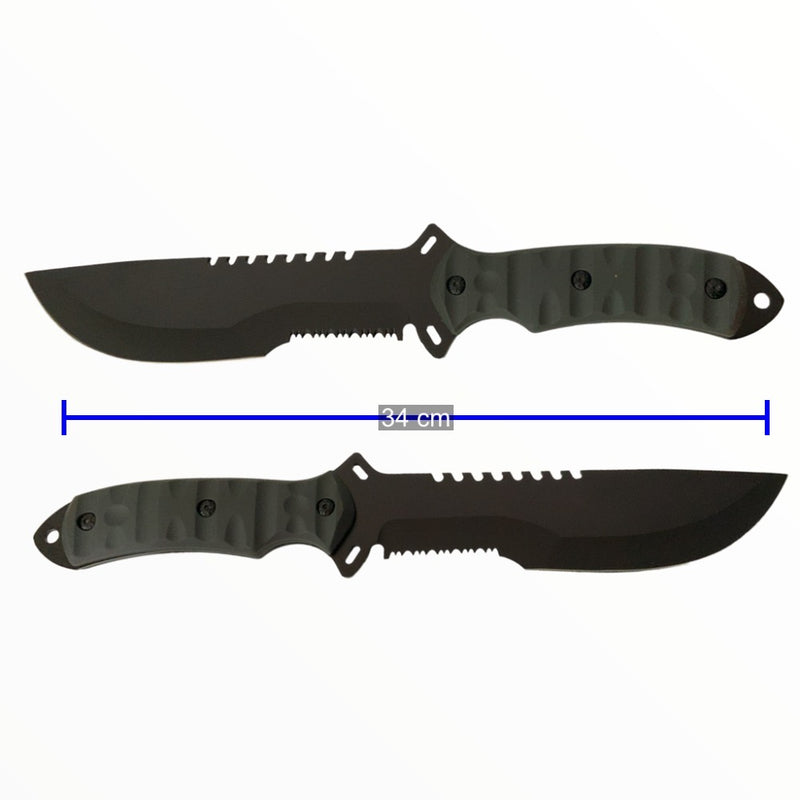 Cuchillo tipo rambo hoja larga y ancha con funda  108-1-4