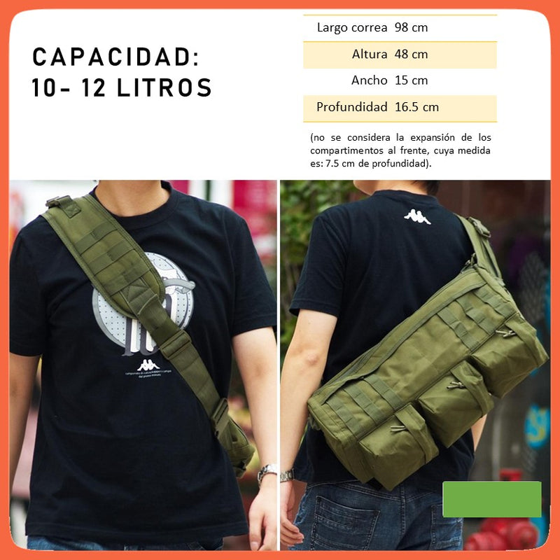 Mochila Tactica Militar Cruzada Campismo 10 litros Calidad Original GJ RayShop electronics