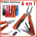 Pinza Linterna Navaja Multiherramienta 6 En 1 C/ Funda Aa22