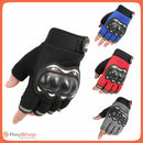 Guantes Medio Dedo Protección Nudillos Almohadillas Tácticos Protección Moto DTST4