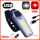 Luz Trasera Blanca Roja Recargable por Usb Bicicleta Vs Agua 1608a