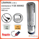 Lámpara Emergencia Solar 1500 lms Luz Led Fría Cálida Recargable Dt666