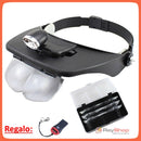 Lentes Lupa Reparación Luz Led 4 Aumentos Joyero Fdj1a