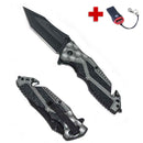 Navaja Con Rompe Vidrios Corta Cintos Y Clip Cuchillo F121