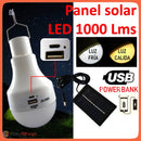 Foco Led Panel Solar Recargable Usb V8 Luz Fría Cálida Dt5-1