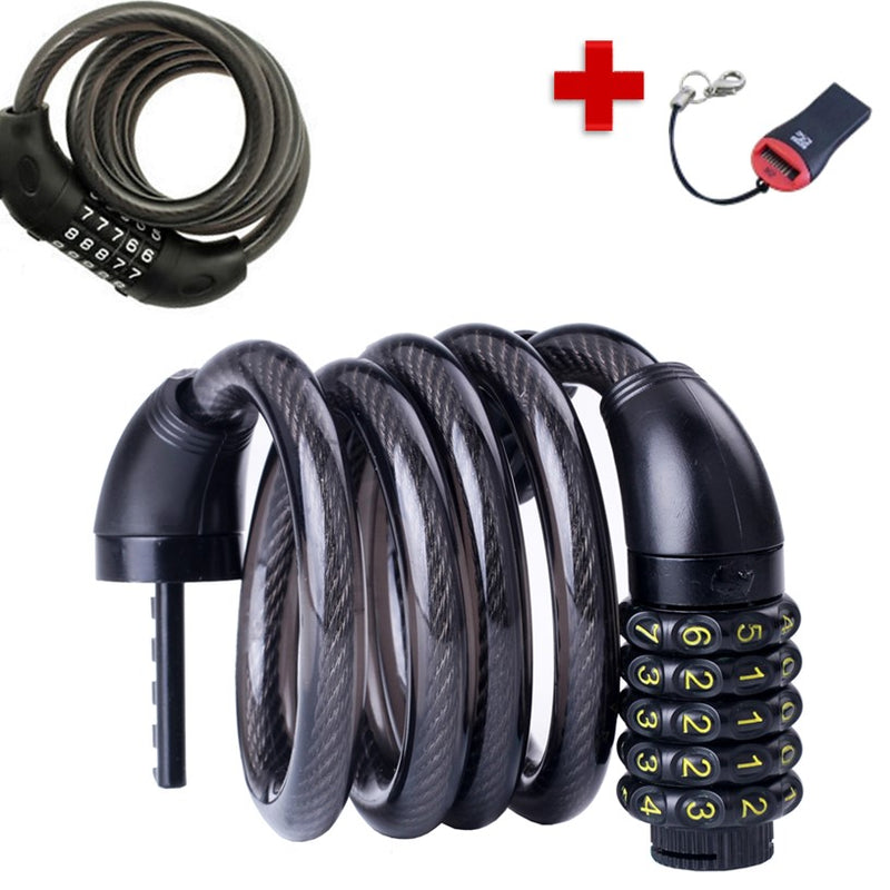 Candado Combinacion 2x120cm Cadena Cable Bici Moto S866