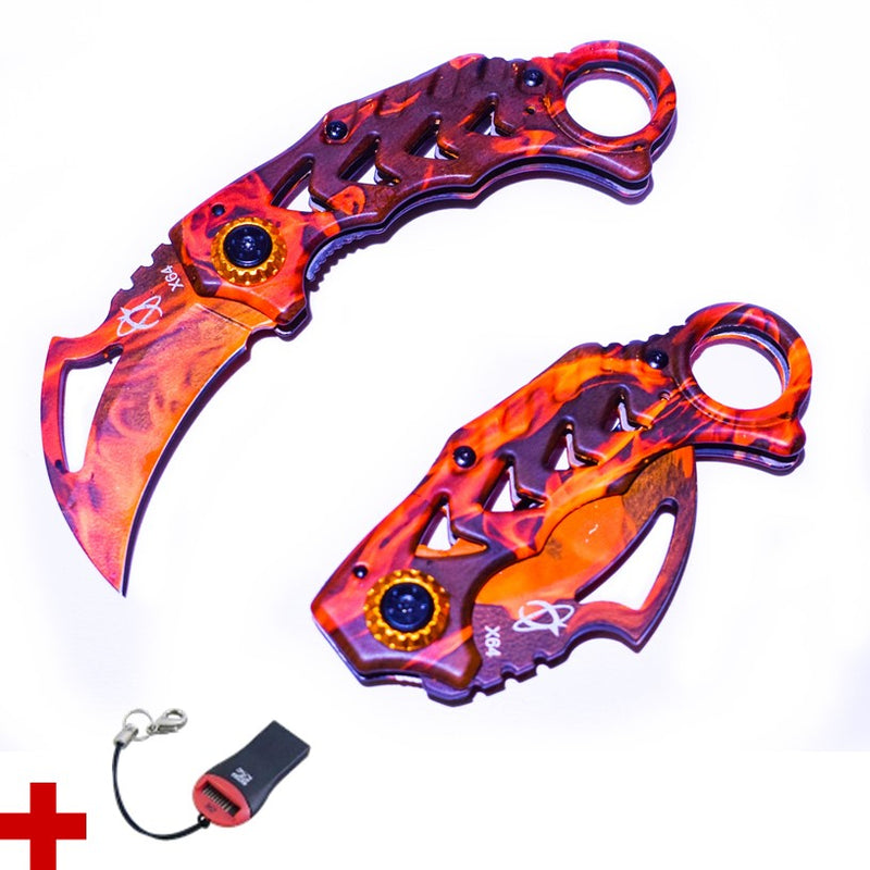 Navaja Táctica Karambit Cuchillo Acero Inoxidable 101-7