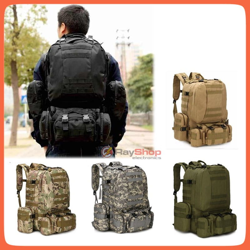 Mochila Táctica Militar Asalto 55 L Backpack Campismo Sn850