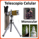 Telescopio Lente Zoom 10x Celular Con Clip + Monocular 10x18