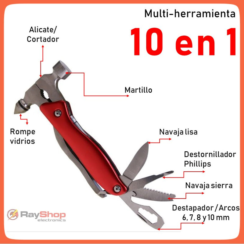 Multiherramienta Portátil Martillo Rompe Vidrios Funda F9812