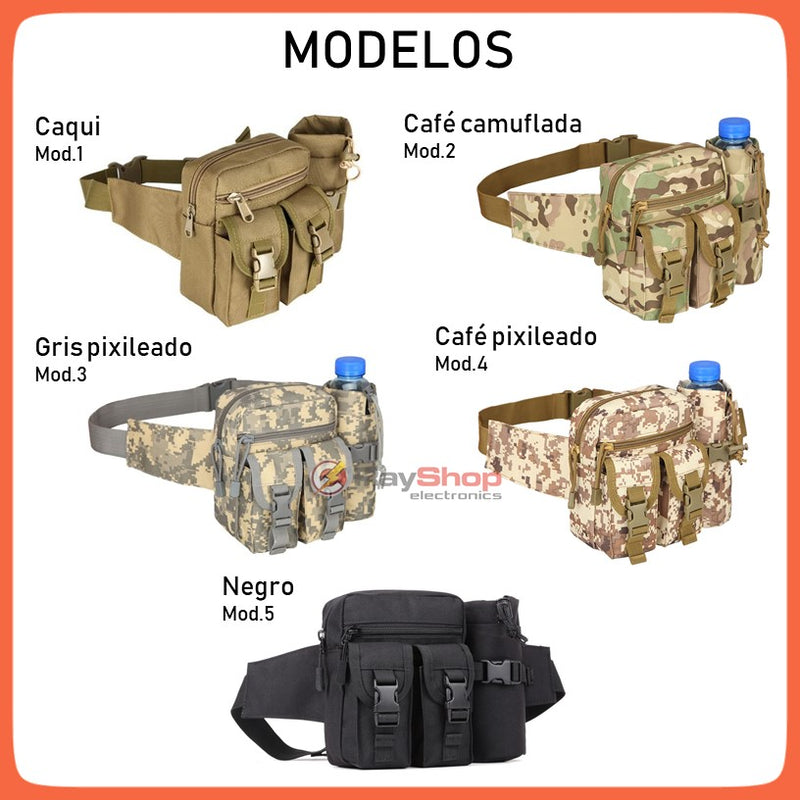 Mochila Cangurera Táctica Militar Porta Agua Botella Calidad GJP Wz726