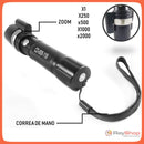 Lámpara Táctica 2000 Lms Zoom Laser Led Cree R3, Swat w808