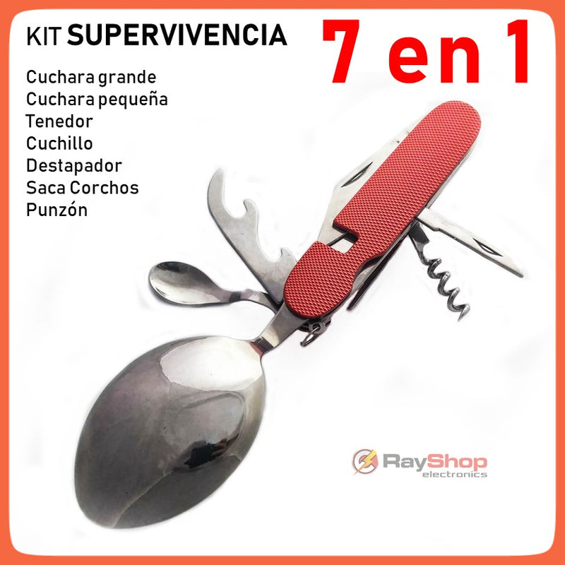 Cubiertos Plegables Camping Cuchara Tenedor Cuchillo A107g