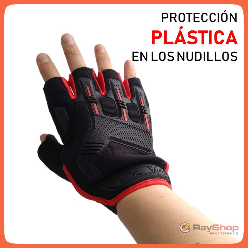 Guantes Tácticos Protección Motocicleta Medio Dedo Touch H02