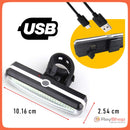 Luz Blanca Roja Trasera Recarga Usb Bicicleta Vs Agua T266c