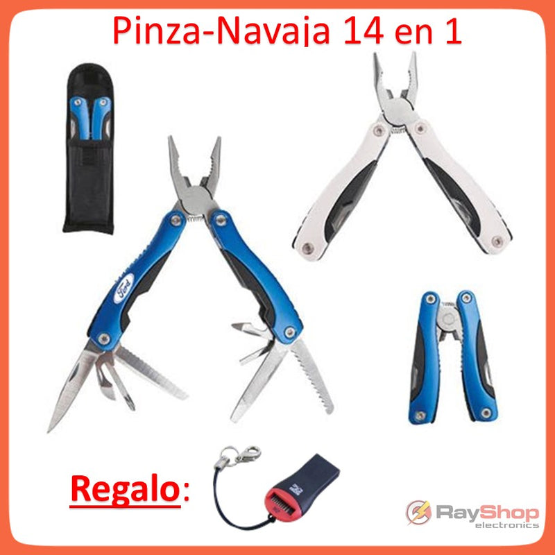 Multiherramienta Pinza Navaja 14 En 1 C/ Funda Regalos F013