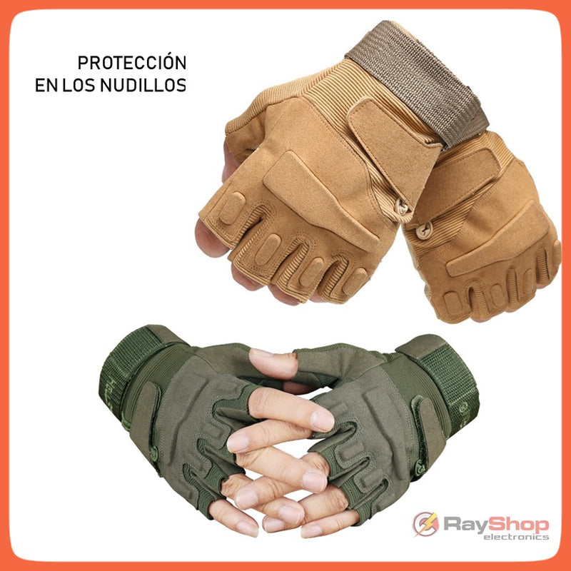 Guantes Tácticos Medio dedo GJP 730B Militar Uso rudo Moto Bici