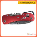 Navaja Supervivencia Acero Inoxidable Bolsillo 12 En 1 KK-BK