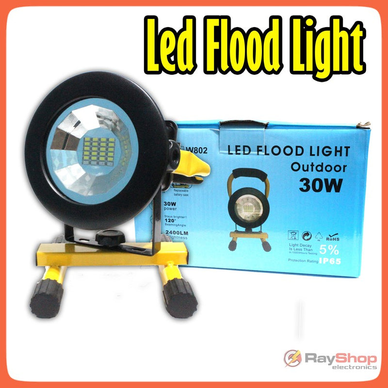 Lámpara Led Reflector 30w 2400 Lm 24 Leds Recargable Dt160