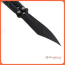 Navaja Mariposa Balisong Cuchillo Acero Inoxidable Con Clip Grande Sn12